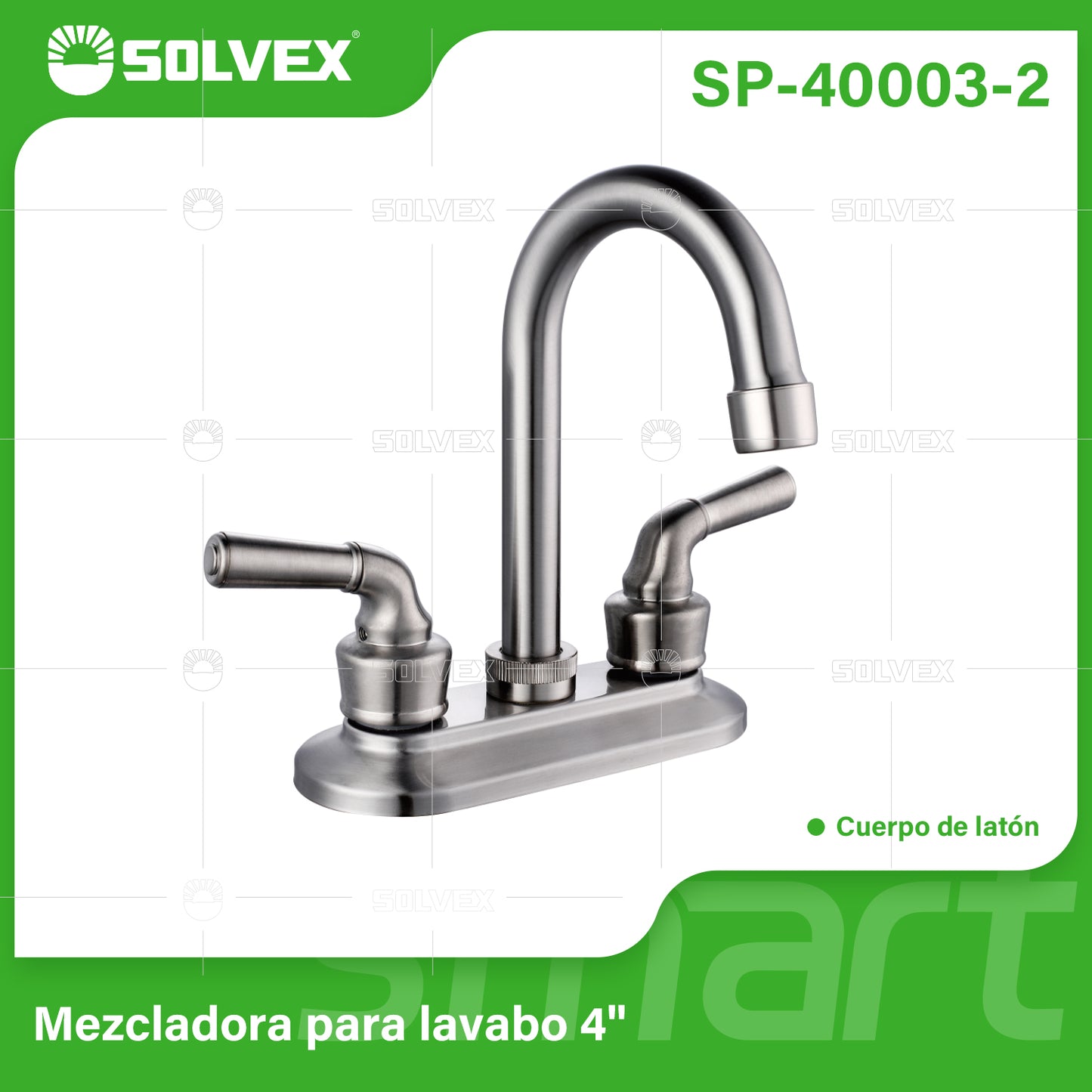 SP-40003-2 (Caja master 20)(MOQ 1 pz=1 caja) Mezcladora para lavabo 4"