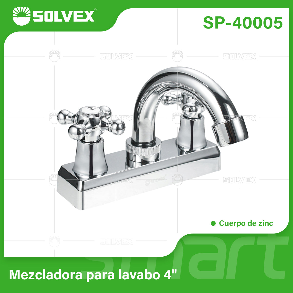 SP-40005-(Caja master 1 CTN=20 SKU)-(MOQ 1 SKU)-Mezcladora para lavabo 4"
Cuerpo de acero inoxidable cromado