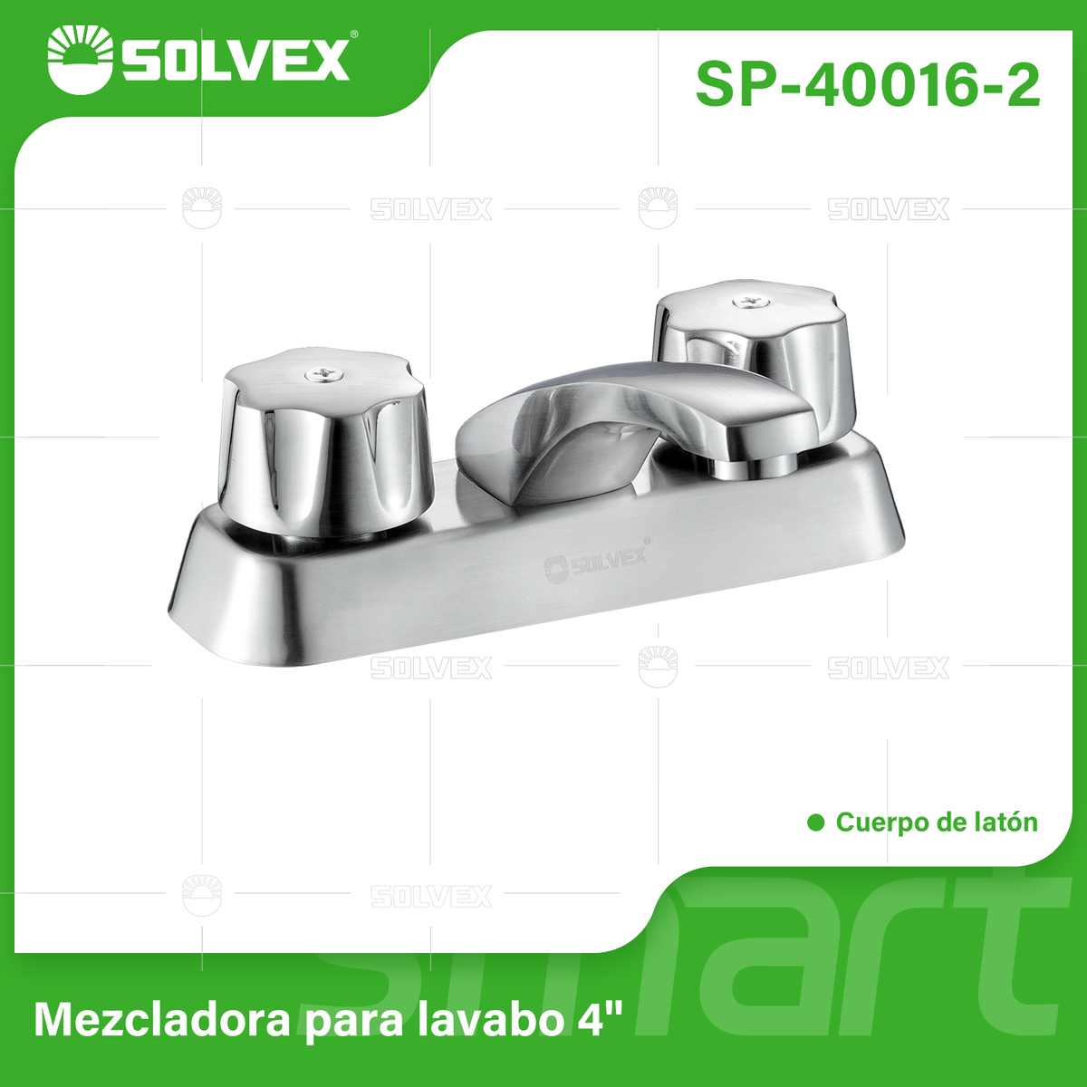 SP-40016-2-(Caja master 1 CTN=20 SKU)-(MOQ 1 SKU)-Mezcladora para lavabo 4"
Cuerpo de latón