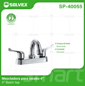 Liquidación SP-40055 (Caja master 24)(MOQ 1 pz=1 caja) Mezcladora para lavabo 4 4" Basin tap