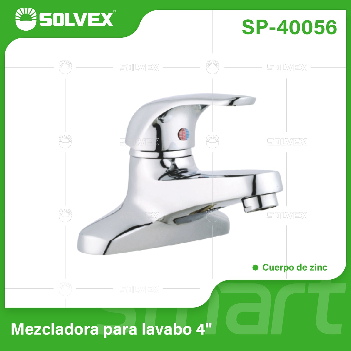 SP-40056 (Caja master 20)(MOQ 1 pz=1 caja) Mezcladora para lavabo 4"