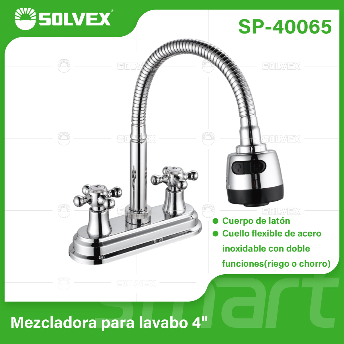 SP-40065-(Caja master 1 CTN=20 SKU)-(MOQ 1 SKU)-Mezcladora para lavabo 4"
Cuerpo de acero inoxidable 304