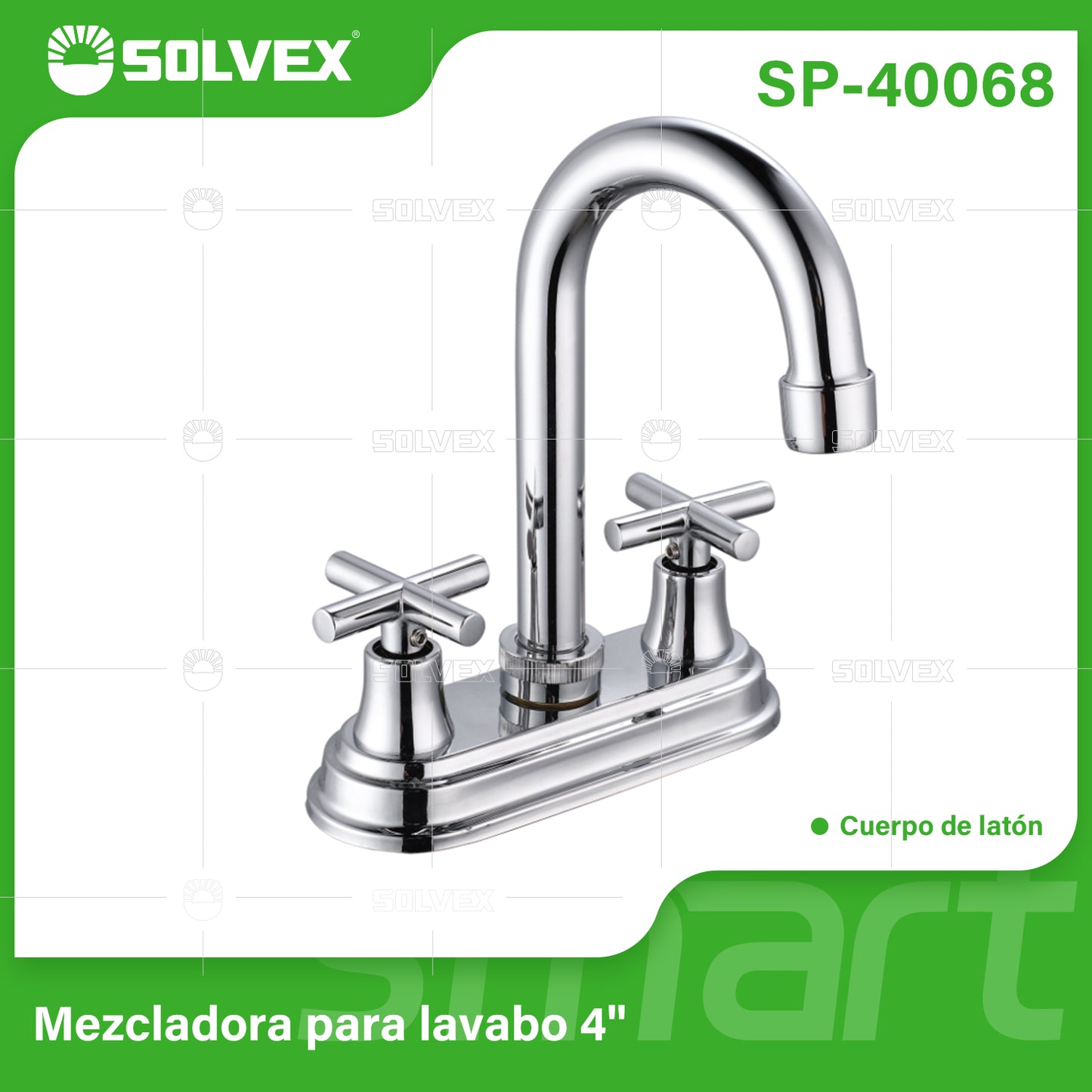 SP-40068 (Caja master 20)(MOQ 1 pz=1 caja) Mezcladora para lavabo 4"