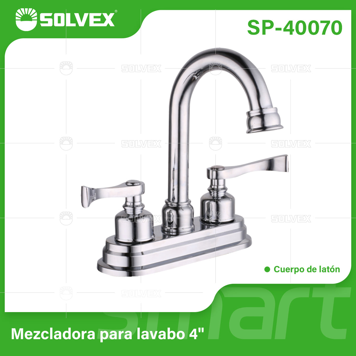 SP-40070-(Caja master 1 CTN=20 SKU)-(MOQ 1 SKU)-Mezcladora para lavabo 4"
Cuerpo de acero inoxidable 304