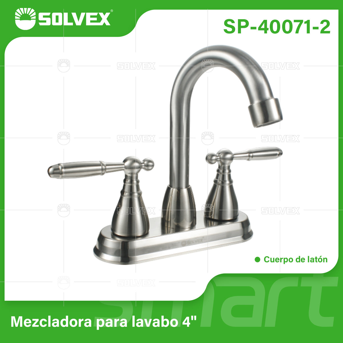 SP-40071-2-(Caja master 1 CTN=20 SKU)-(MOQ 1 SKU)-Mezcladora para lavabo 4"
Cuerpo de acero inoxidable 304