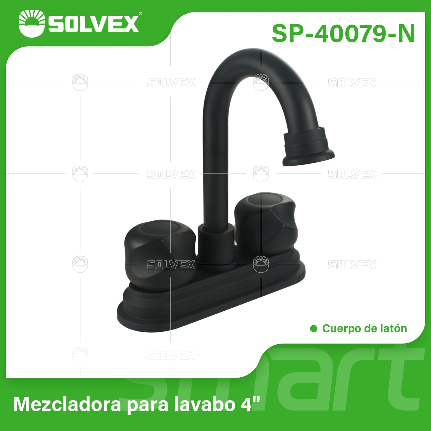 SP-40079-N (Caja master 20)(MOQ 1 pz=1 caja) Mezcladora para lavabo 4"