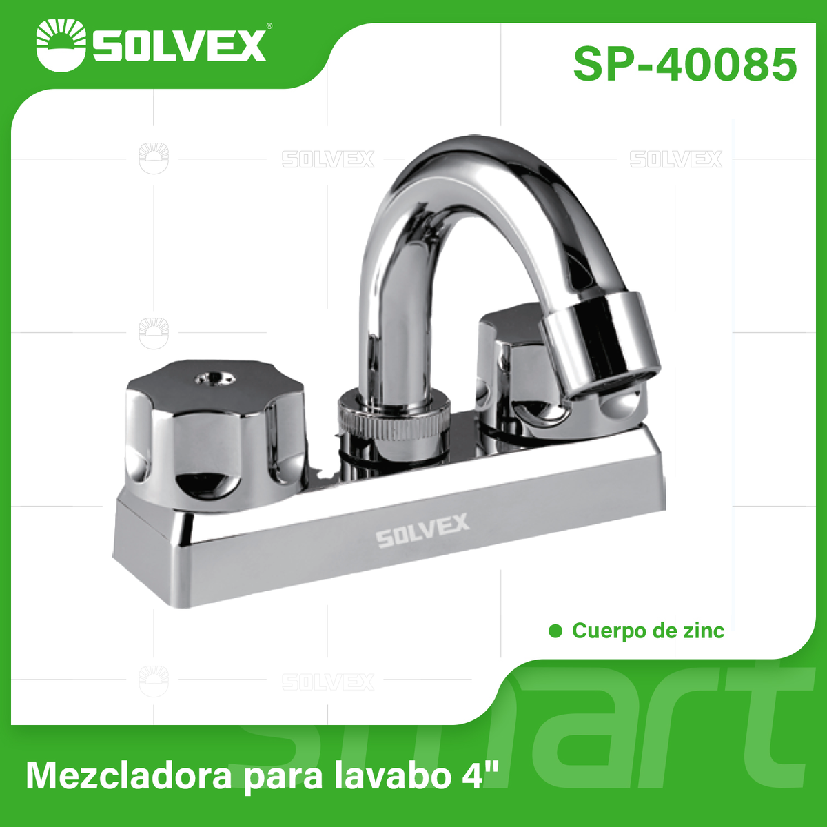 SP-40085-(Caja master 1 CTN=20 SKU)-(MOQ 1 SKU)-Mezcladora para lavabo 4"
Cuerpo de acero inoxidable cromado