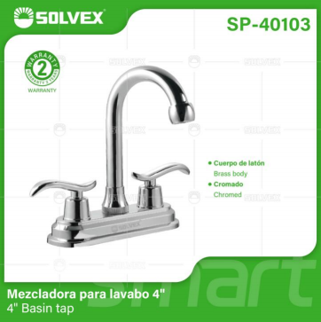 Liquidación SP-40103 (Caja master 20)(MOQ 1 pz=1 caja) Mezcladora para lavabo 4 4" Basin tap