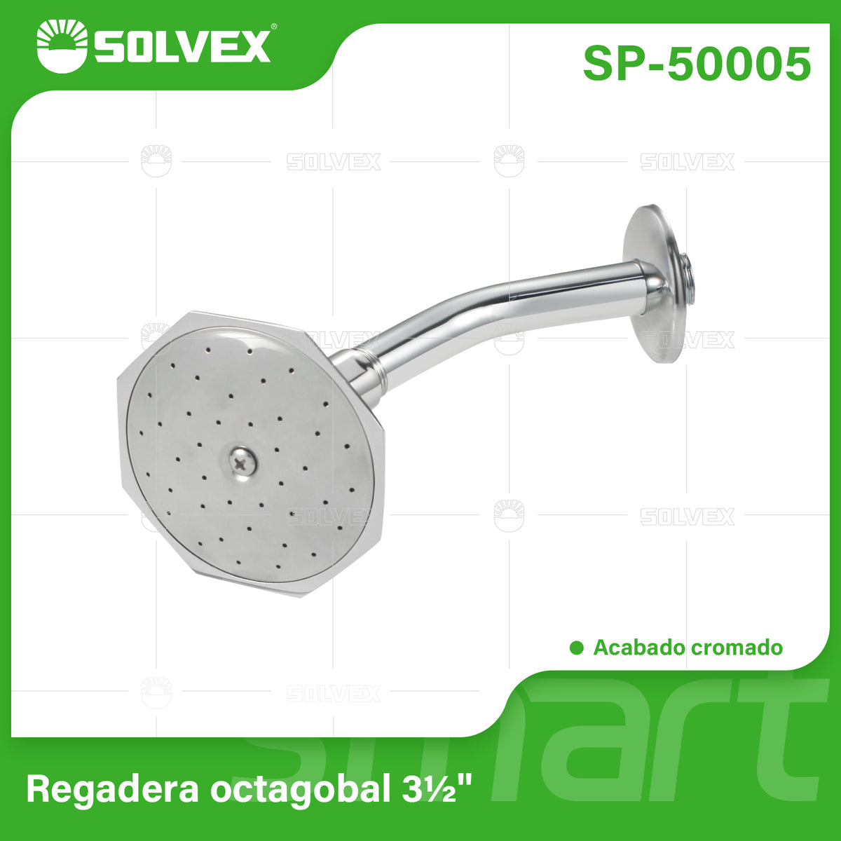 SP-50005-(Caja master 1 CTN=50 SKU)-(MOQ 10 SKU)-Juego de regadera de zinc
Regadera octagobal 3-1/2"