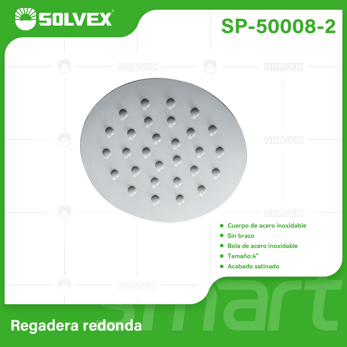 SP-50008-2-(Caja master 1 CTN=100 SKU)-(MOQ 10 SKU)-Regadera de acero inoxidable
Materia de acero inoxidable