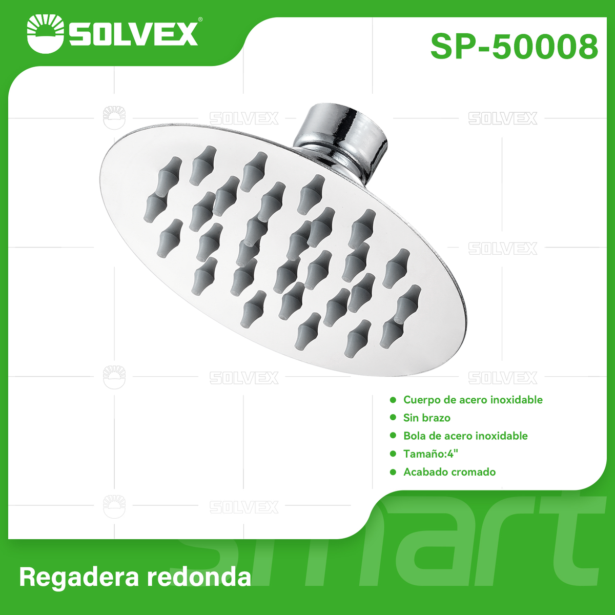 SP-50008-(Caja master 1 CTN=100 SKU)-(MOQ 10 SKU)-Regadera de acero inoxidable
Materia de acero inoxidable