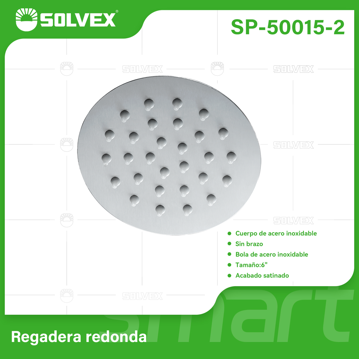 SP-50015-2-(Caja master 1 CTN=60 SKU)-(MOQ 10 SKU)-Regadera de acero inoxidable
Materia de acero inoxidable