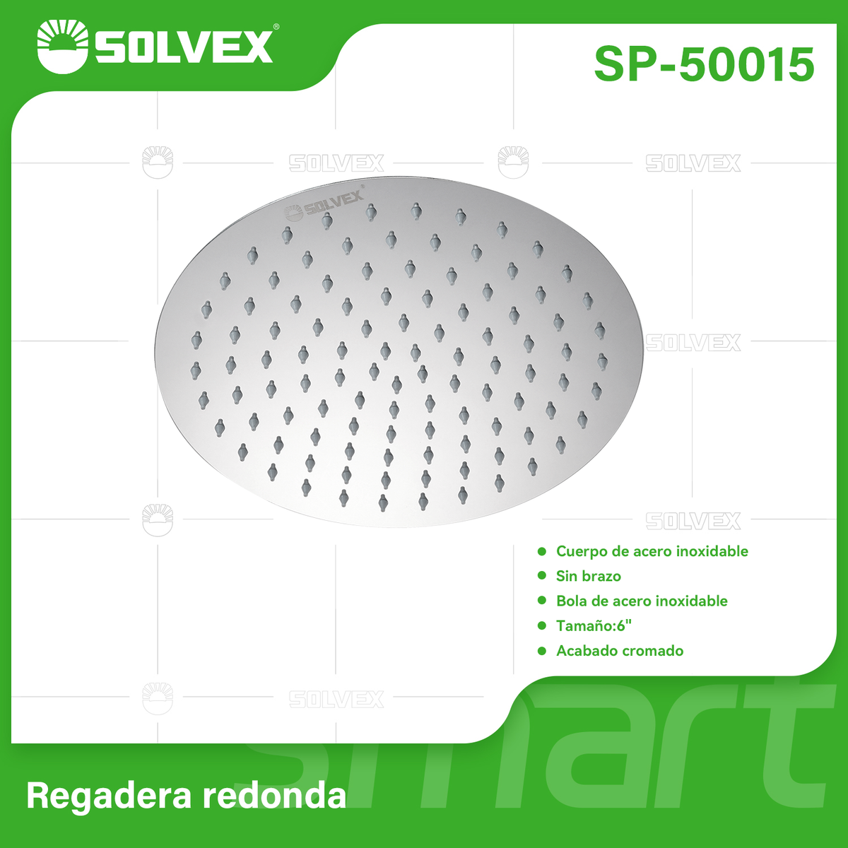 SP-50015-(Caja master 1 CTN=60 SKU)-(MOQ 10 SKU)-Regadera de acero inoxidable
Materia de acero inoxidable