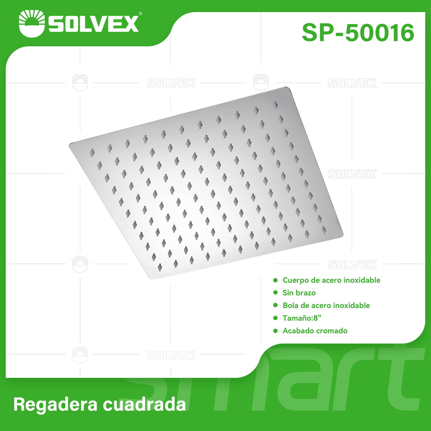 SP-50016 (Caja master 60)(MOQ 1 pz=1 caja) Regadera cuadrada