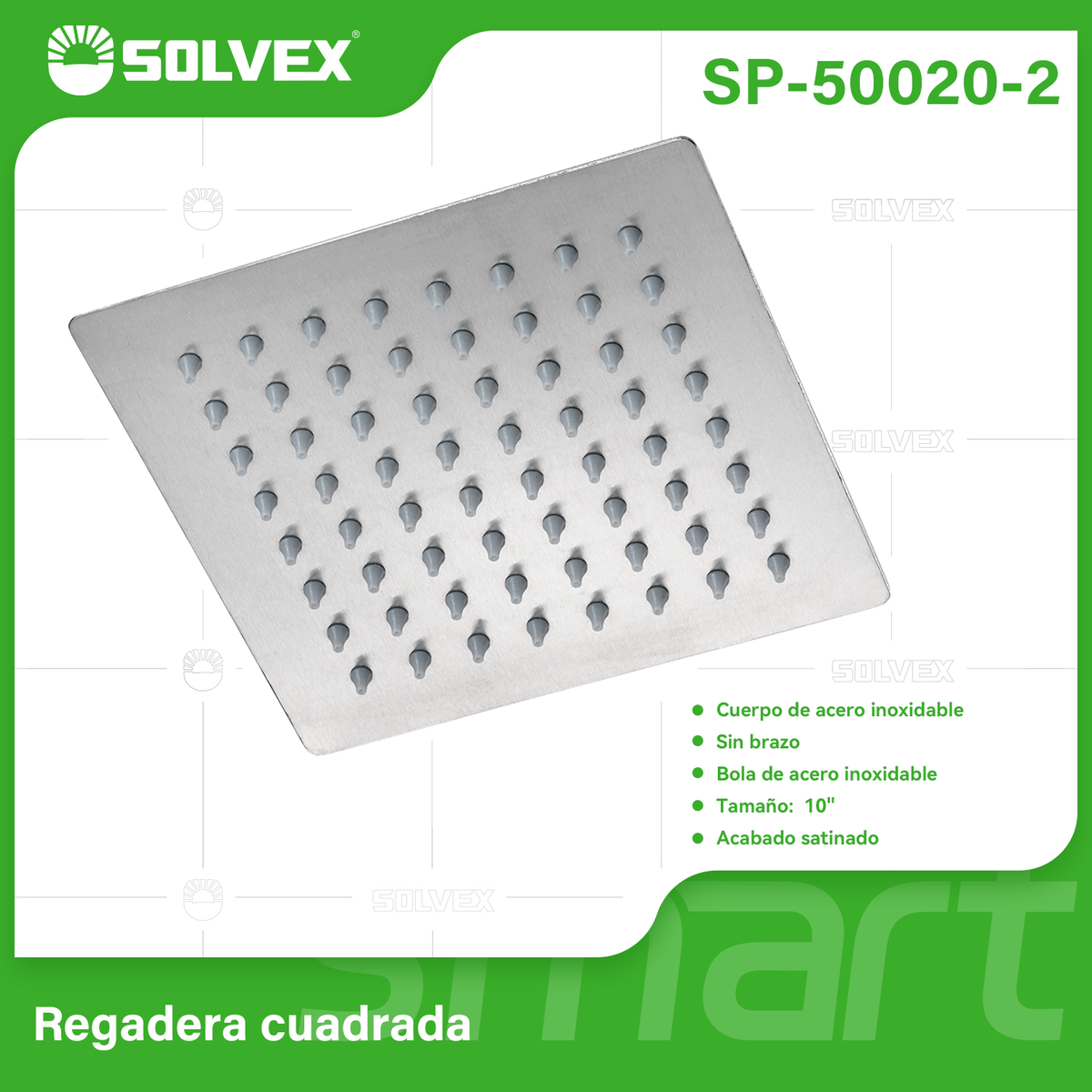 SP-50020-2-(Caja master 1 CTN=20 SKU)-(MOQ 10 SKU)-Regadera de acero inoxidable
Materia de acero inoxidable