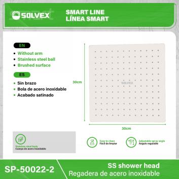 SP-50022-2-(Caja master 1 CTN=12 SKU)-(MOQ 6 SKU)-Regadera de acero inoxidable
Cuerpo de acero inoxidable