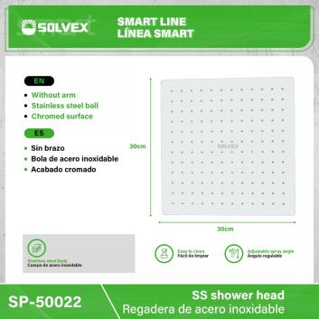 SP-50022-(Caja master 1 CTN=12 SKU)-(MOQ 6 SKU)-Regadera de acero inoxidable
Cuerpo de acero inoxidable