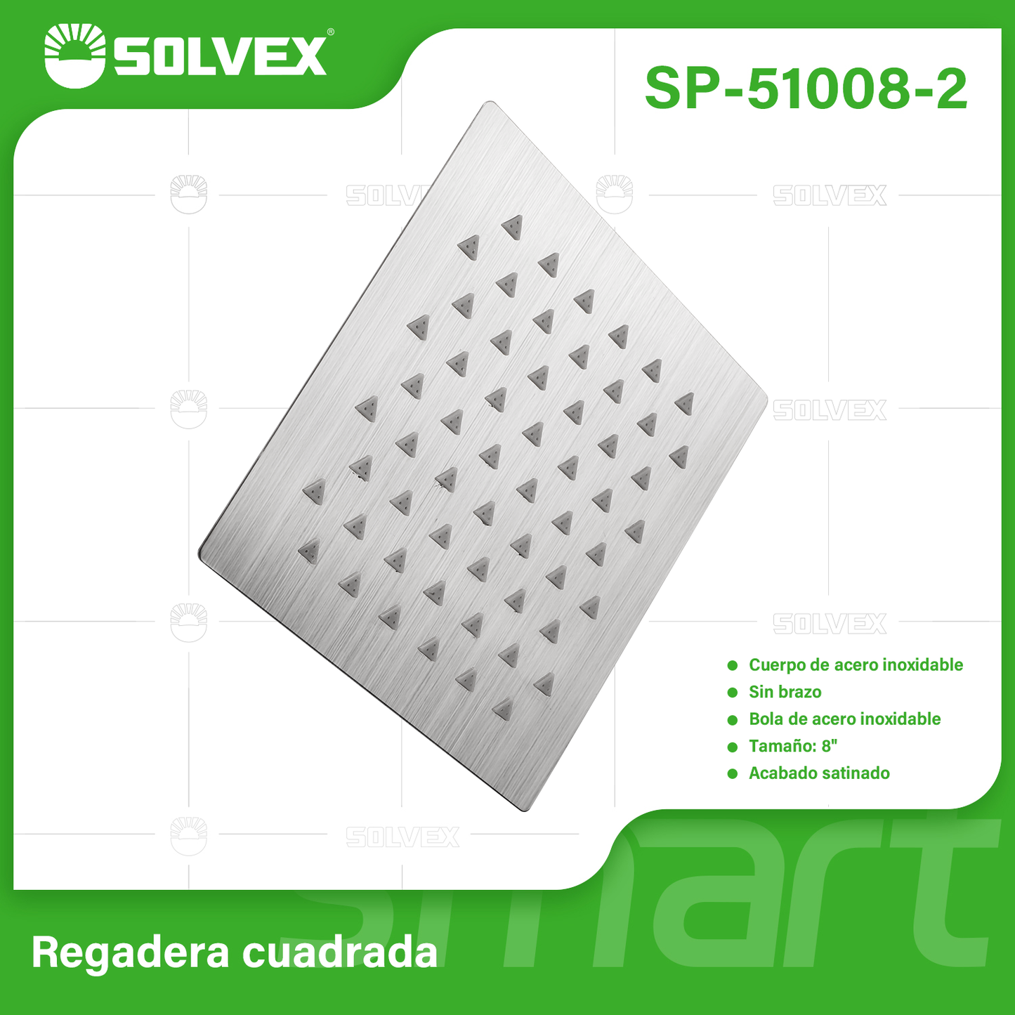 SP-51008-2 (Caja master 40)(MOQ 1 pz=1 caja) Regadera cuadrada