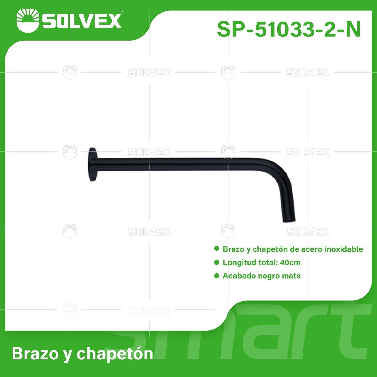 SP-51033-2-N-(Caja master 1 CTN=100 SKU)-(MOQ 1 SKU)-Brazo de ducha de acero inoxidable
Brazo y chapetón de acero inoxidable