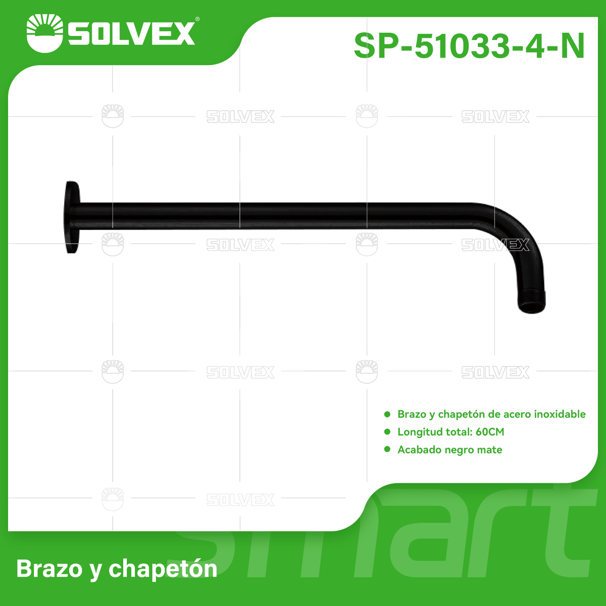 SP-51033-4-N-(Caja master 1 CTN=50 SKU)-(MOQ 1 SKU)-Brazo de ducha de acero inoxidable
Brazo y chapetón de acero inoxidable