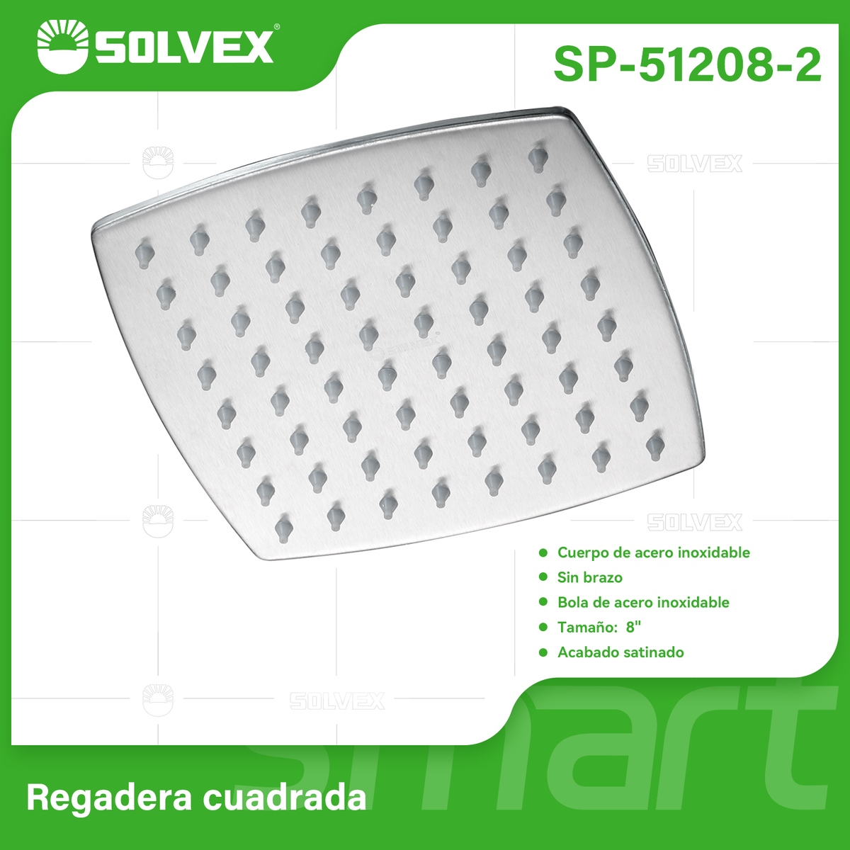 SP-51208-2-(Caja master 1 CTN=20 SKU)-(MOQ 10 SKU)-Regadera de acero inoxidable
Materia de acero inoxidable