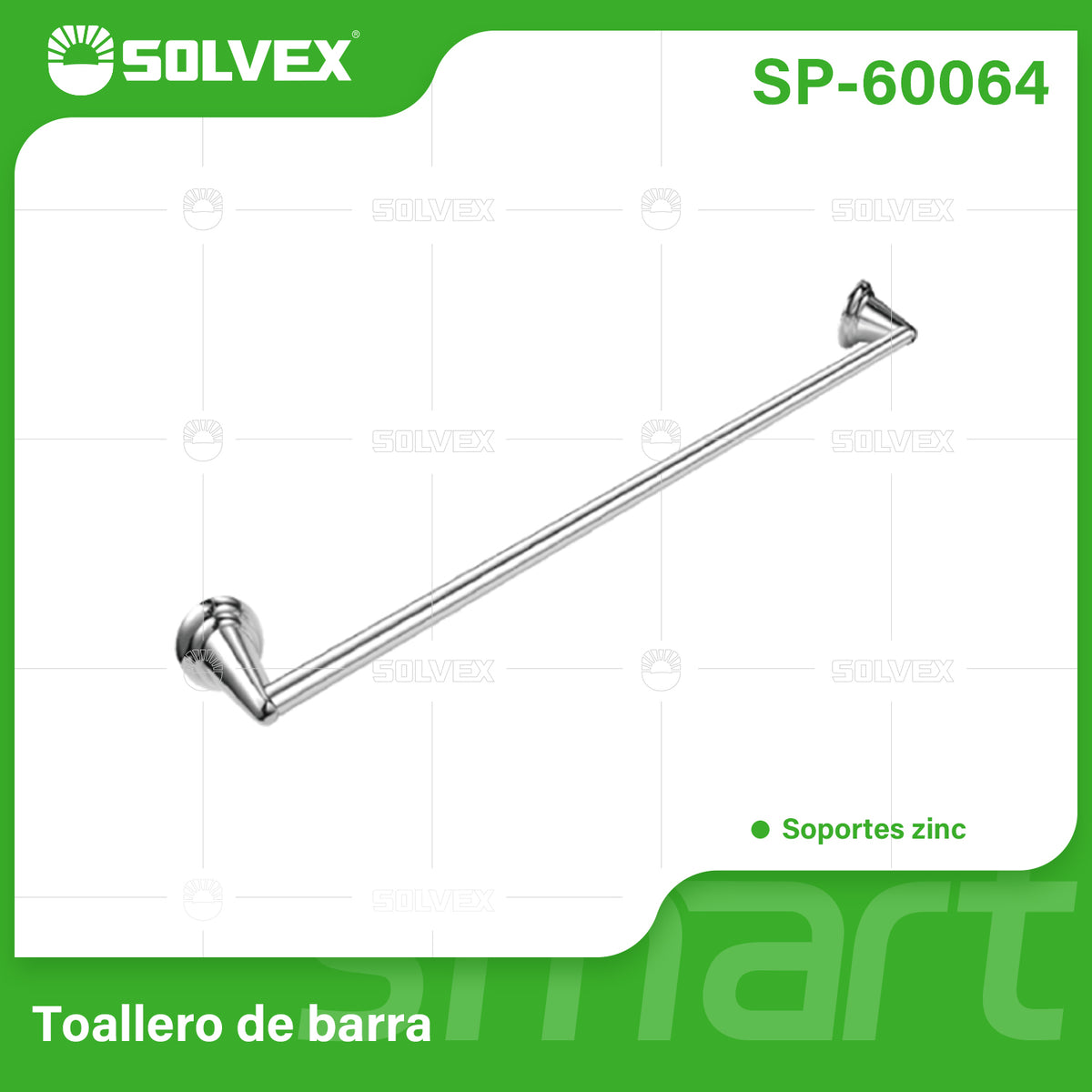 SP-60064-(Caja master 1 CTN=50 SKU)-(MOQ 1 SKU)-Toallero de barra
Soportes zinc