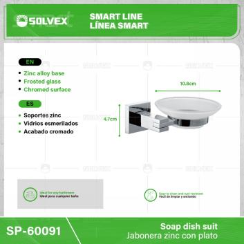 SP-60091-(Caja master 1 CTN=50 SKU)-(MOQ 1 SKU)-Jaboneras zinc con plato
Soportes zinc