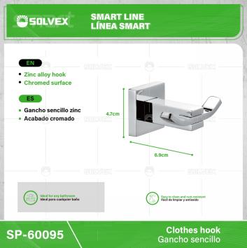 SP-60095-(Caja master 1 CTN=100 SKU)-(MOQ 1 SKU)-Gancho sencillo
Gancho sencillo zinc
