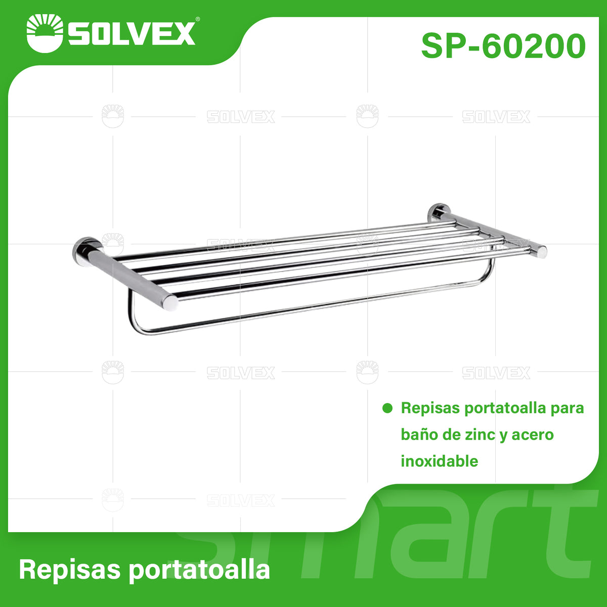 SP-60200-(Caja master 1 CTN=10 SKU)-(MOQ 1 SKU)-Repisa portatoalla
Repisas portatoalla para baño de zinc y acero inoxidable