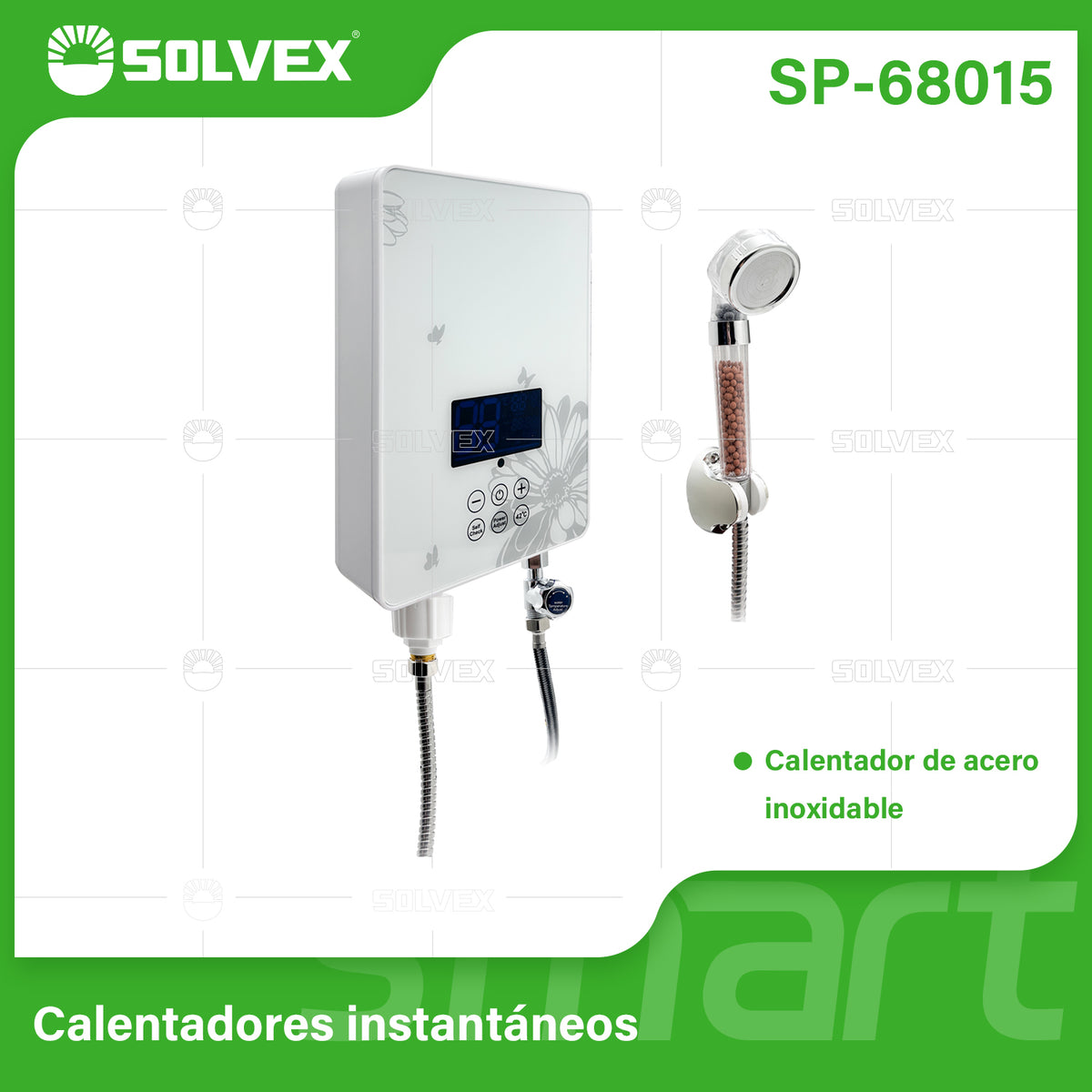 SP-68015-(Caja master 1 CTN=5 SKU)-(MOQ 1 SKU)-Calentadores instantáneos
Rango de temperatura:30 - 55 ℃