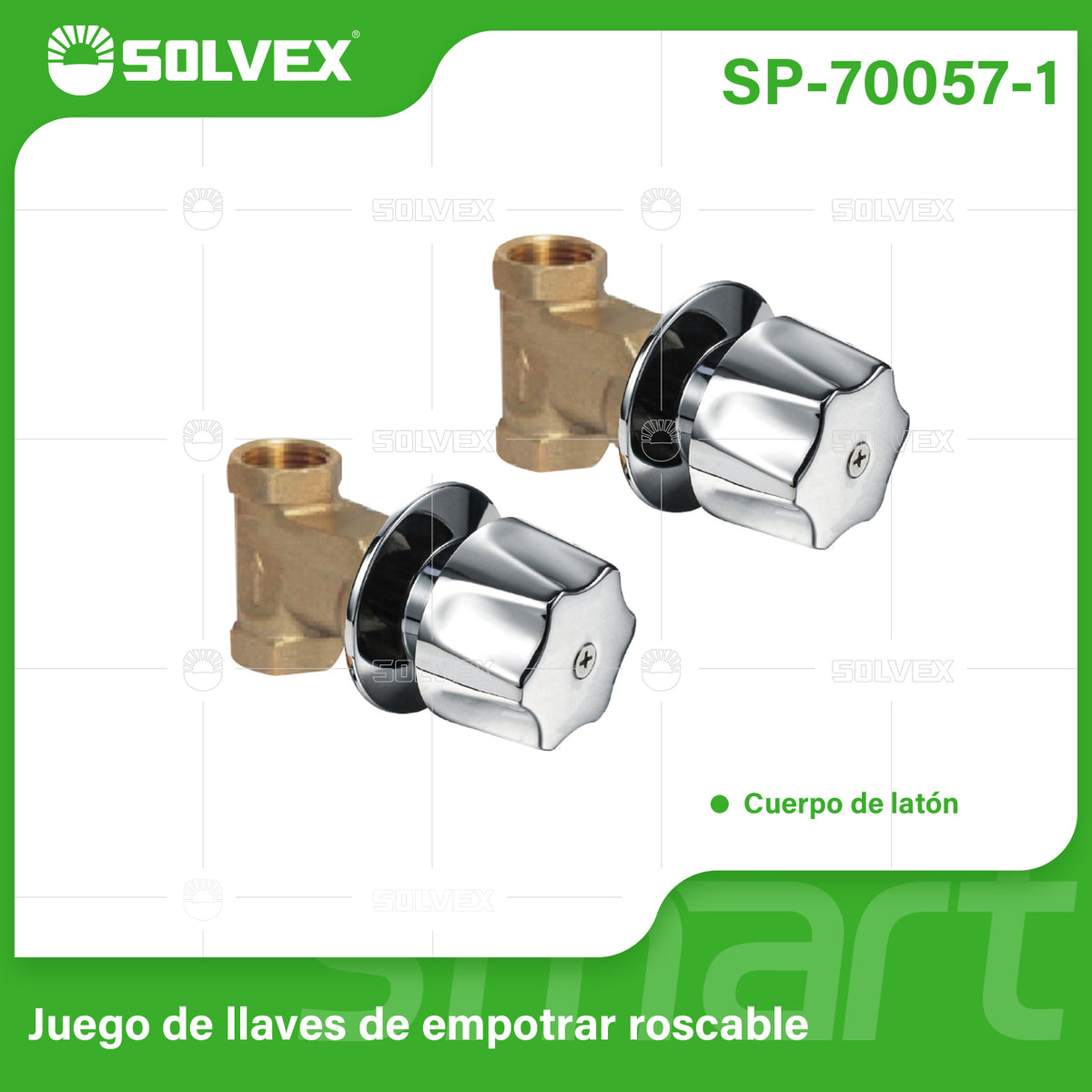 SP-70057-1-(Caja master 1 CTN=32 SKU)-(MOQ 2 SKU)-Juego de llaves de empotrar roscable
Cuerpo de latón