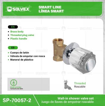 SP-70057-2-(Caja master 1 CTN=32 SKU)-(MOQ 2 SKU)-Juego de llaves de empotrar roscable
Cuerpo de latón