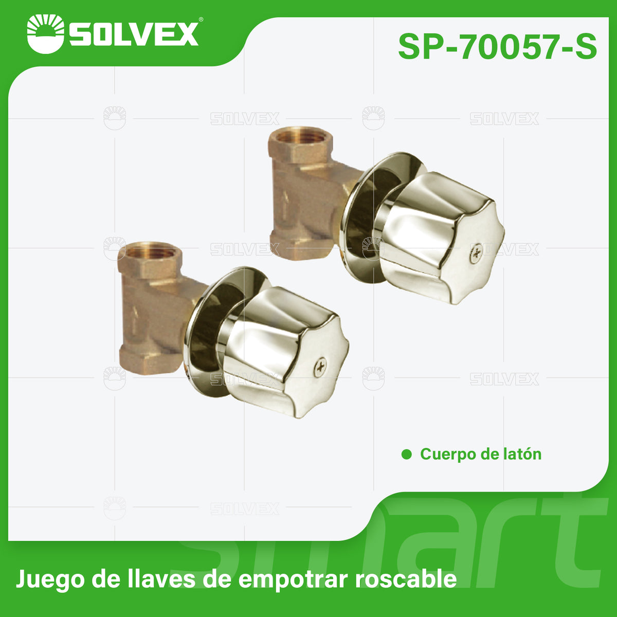 SP-70057-S-(Caja master 1 CTN=32 SKU)-(MOQ 2 SKU)-Juego de llaves de empotrar roscable
Cuerpo de latón