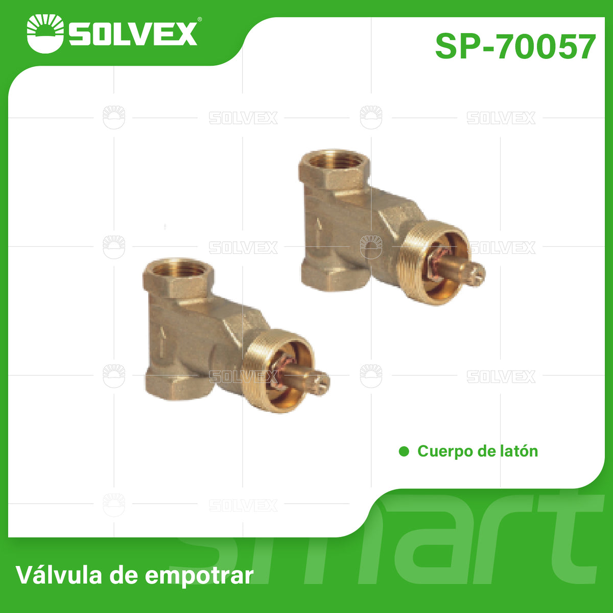 SP-70057-(Caja master 1 CTN=100 SKU)-(MOQ 2 SKU)-Válvula de empotrar
Cuerpo de latón