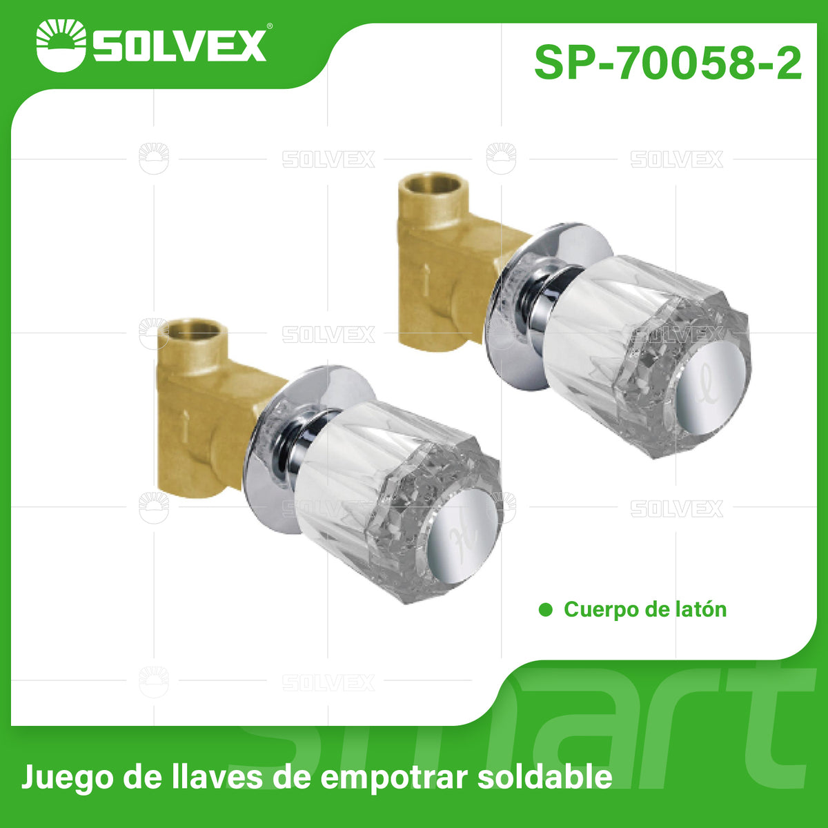 SP-70058-2-(Caja master 1 CTN=32 SKU)-(MOQ 2 SKU)-Juego de llaves de empotrar soldable
Cuerpo de latón