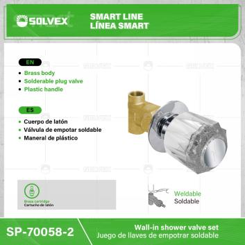 SP-70058-2-(Caja master 1 CTN=32 SKU)-(MOQ 2 SKU)-Juego de llaves de empotrar soldable
Cuerpo de latón