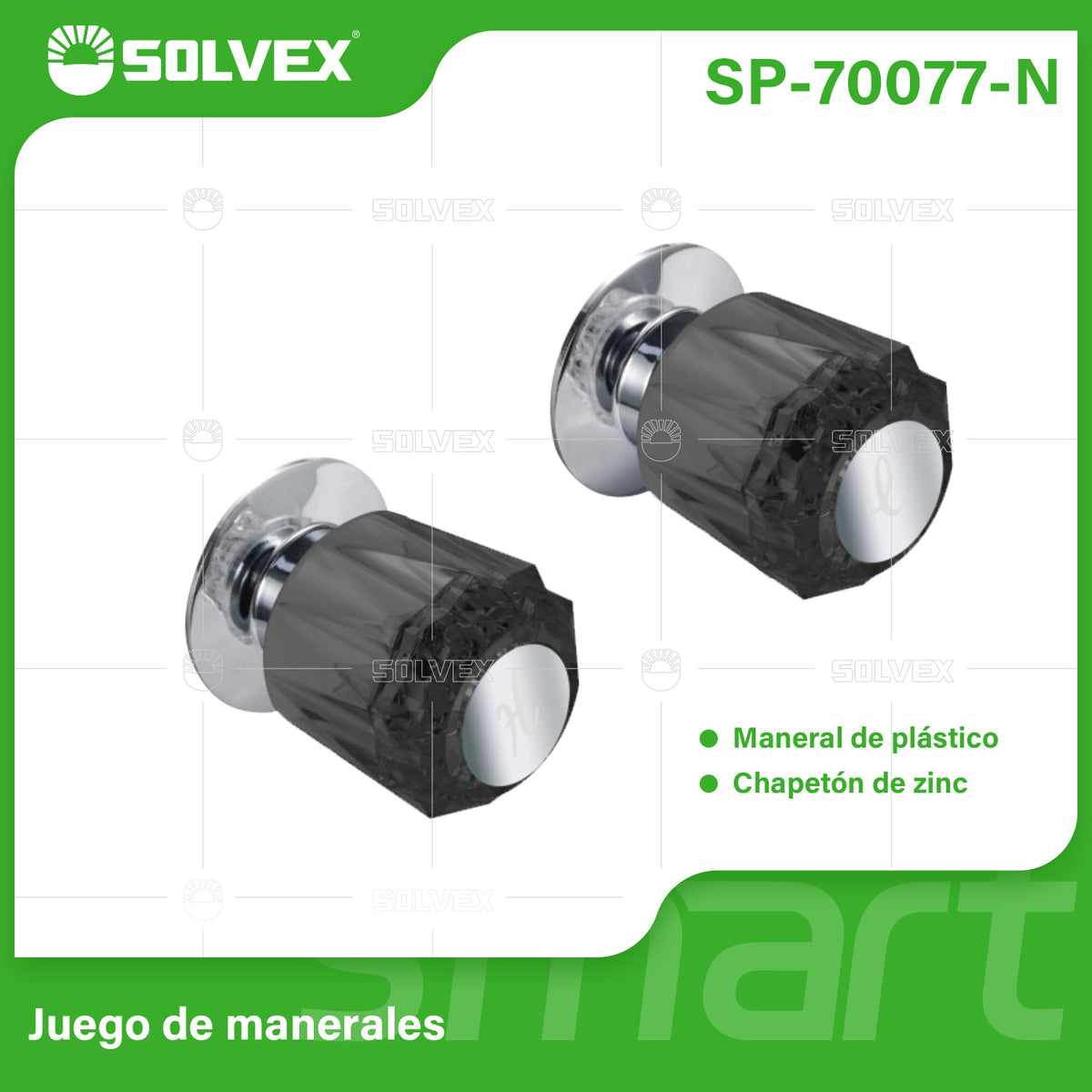 SP-70077-N-(Caja master 1 CTN=80 SKU)-(MOQ 2 SKU)-Juego de manerales
Espiga estría