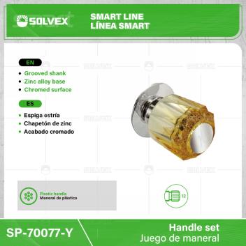 SP-70077-Y-(Caja master 1 CTN=80 SKU)-(MOQ 2 SKU)-Juego de manerales
Espiga estría