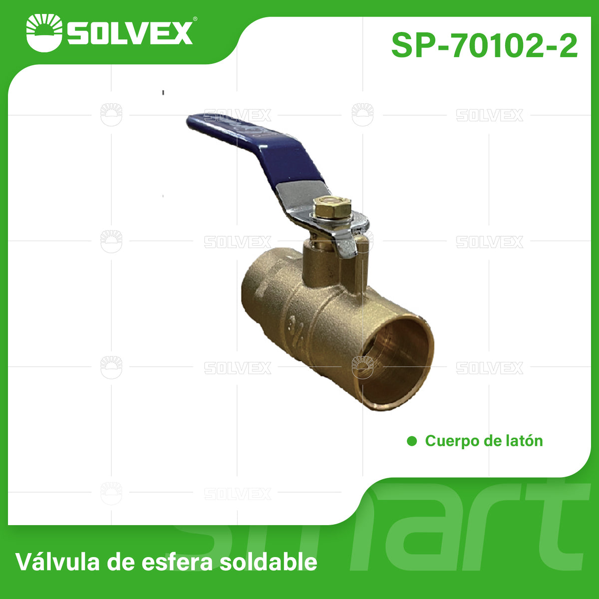 SP-70102-2-(Caja master 1 CTN=48 SKU)-(MOQ 6 SKU)-Válvula de esfera 3/4"
Cuerpo de latón