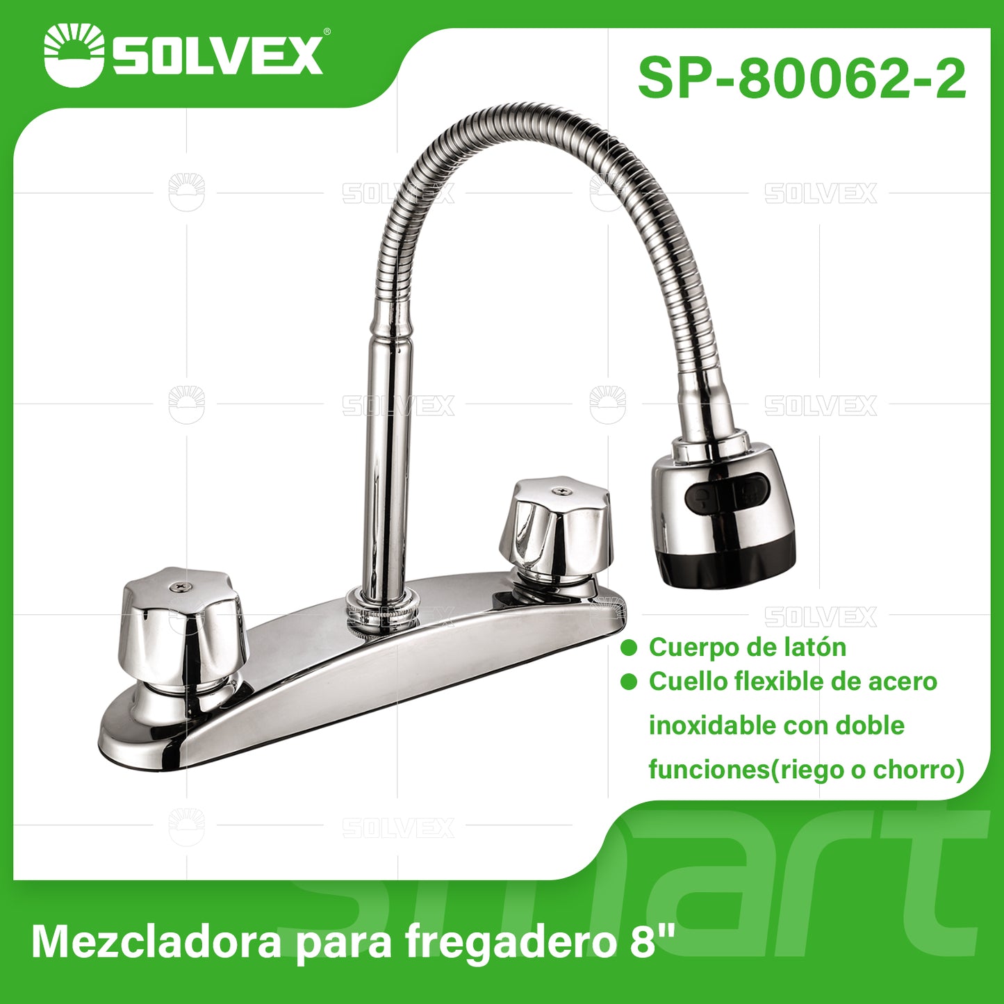 SP-80062-2 (Caja master 12)(MOQ 1 pz=1 caja) Mezcladora para fregadero 8