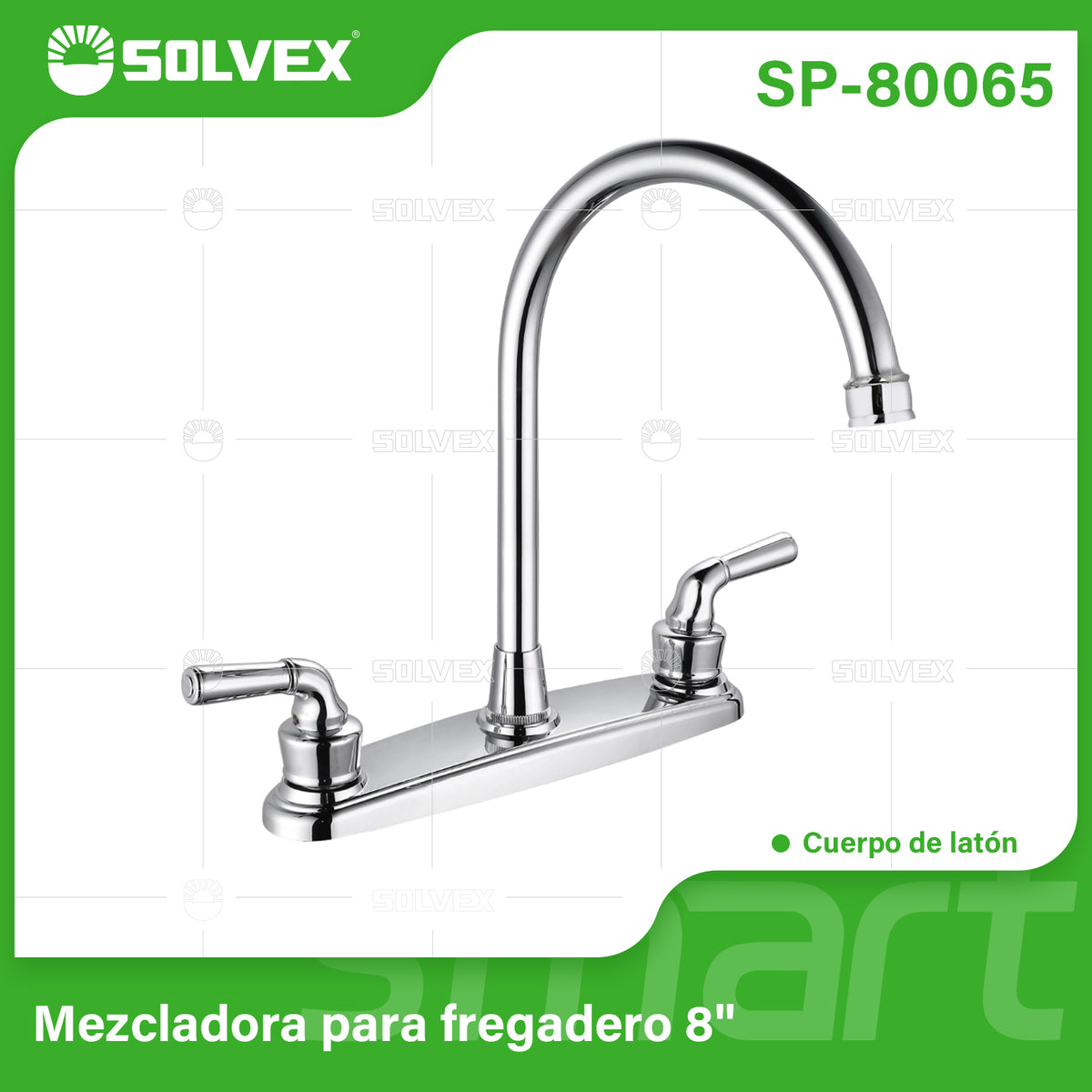 SP-80065-(Caja master 1 CTN=12 SKU)-(MOQ 1 SKU)-Mezcladora para fregadero 8"
Cuerpo de acero inoxidable 304