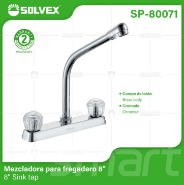 Liquidación SP-80071 (Caja master 20)(MOQ 1 pz=1 caja) Mezcladora para fregadero 88" Sink tap