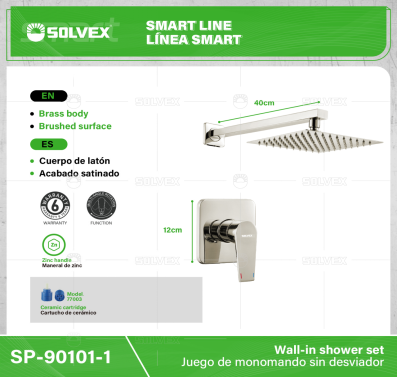 SP-90101-1-(Caja master 1 CTN=5 SKU)-(MOQ 1 SKU)-Juego de monomando sin desviador
Cuerpo de latón