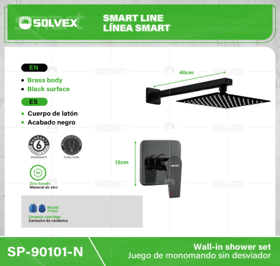 SP-90101-N-(Caja master 1 CTN=5 SKU)-(MOQ 1 SKU)-Juego de monomando sin desviador
Cuerpo de latón