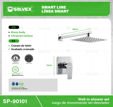 SP-90101-(Caja master 1 CTN=5 SKU)-(MOQ 1 SKU)-Juego de monomando sin desviador
Cuerpo de latón