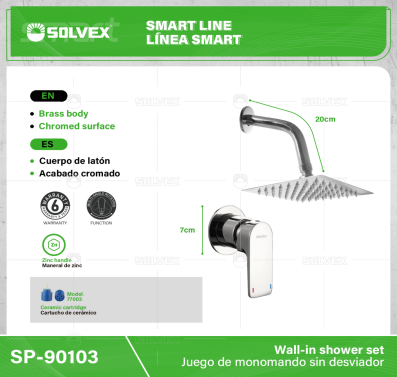 SP-90103-(Caja master 1 CTN=8 SKU)-(MOQ 1 SKU)-Juego de monomando sin desviador
Cuerpo de latón