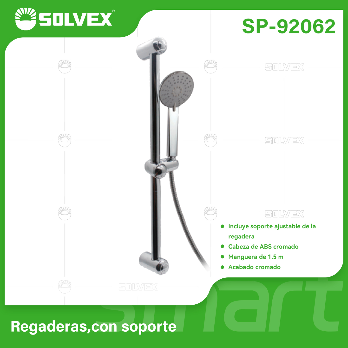 SP-92062 (Caja master 10)(MOQ 1 juego=1 blíster) Regaderas,con soporte
