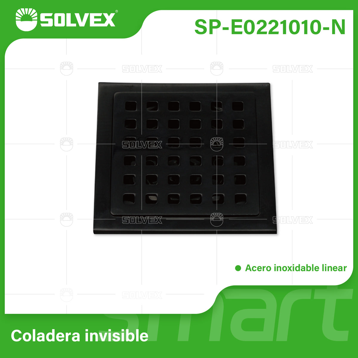 SP-E0221010-N-(Caja master 1 CTN=50 SKU)-(MOQ 1 SKU)-Coladera invisible
Acero inoxidable linear