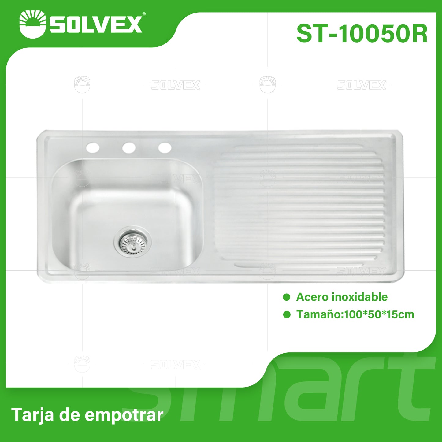 ST-10050R (Caja master 5)(MOQ 1 pz=1 caja) Tarja de empotrar