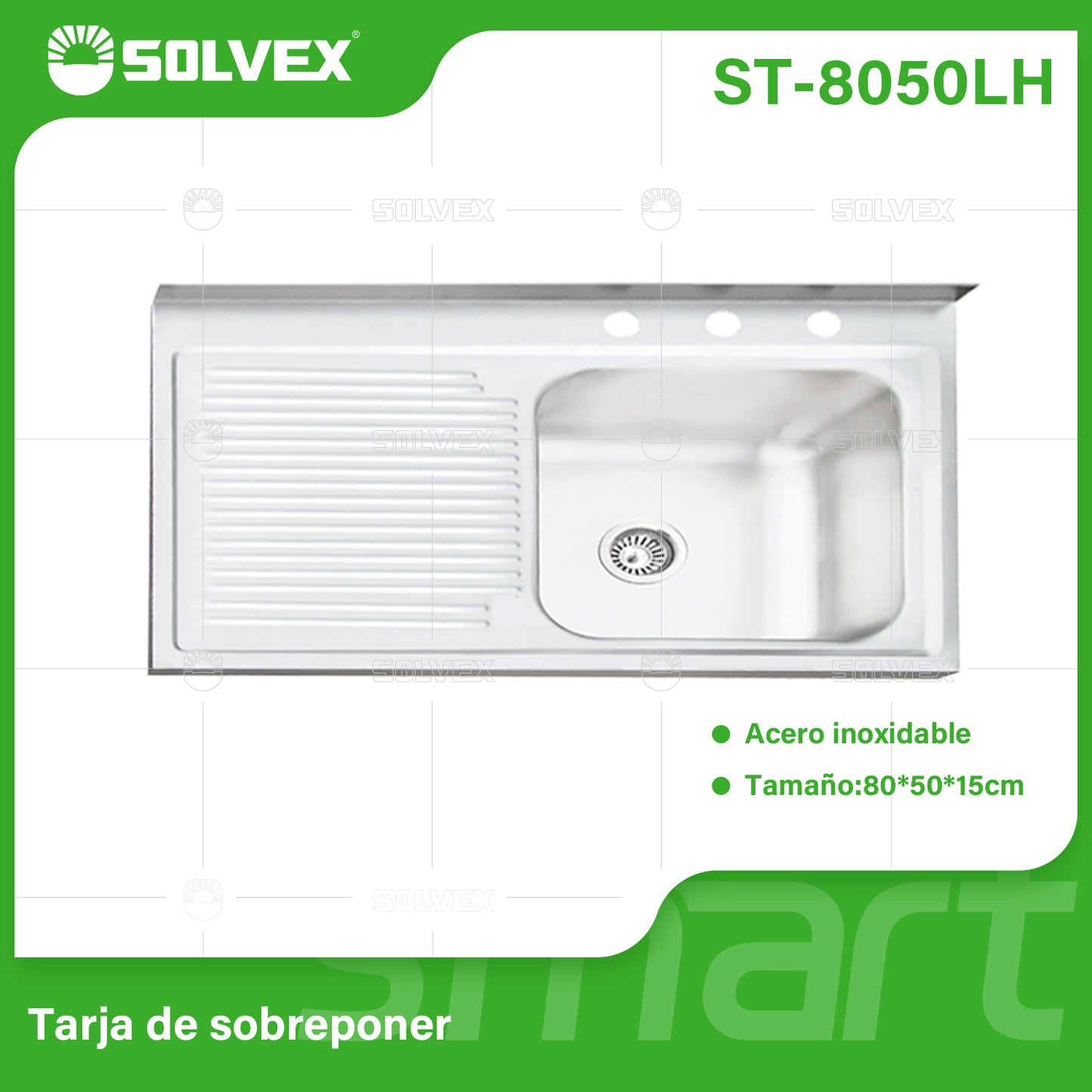 ST-8050LH (Caja master 5)(MOQ 1 pz=1 caja) Tarja de sobreponer